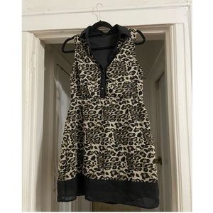 Sleeveless cheetah print dress